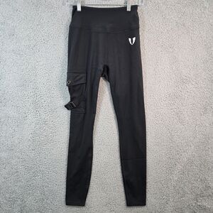 Firm Abs Womens' Leggings Black Pants Size M